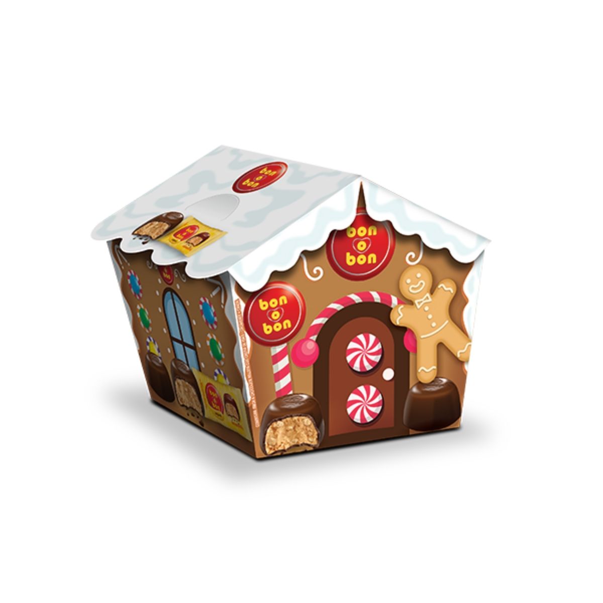 BON O BON - Mini Bombones de Chocolate Bon o Bon Casa de Jengibre Caja 24 g