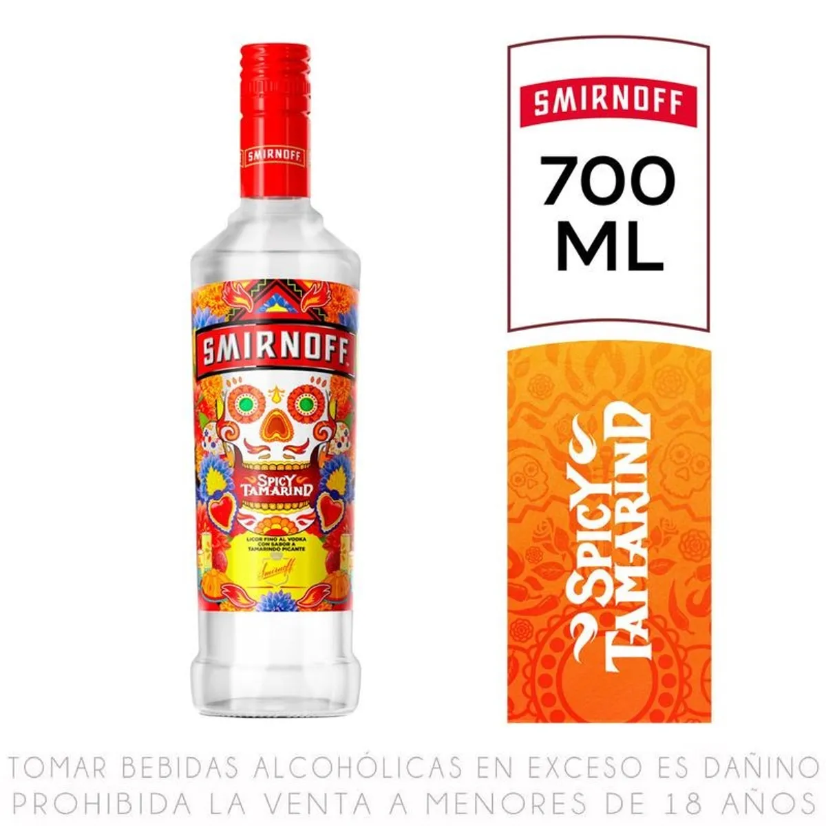 SMIRNOFF - Vodka Smirnoff Tamarindo Botella 700 mL