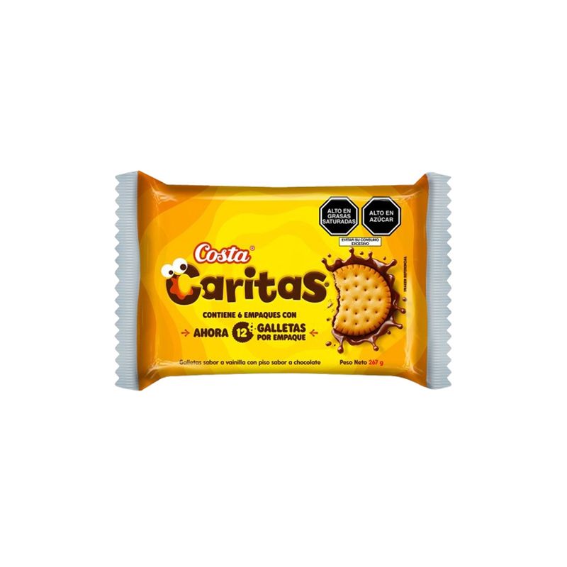 COSTA - Sixpack Galleta Caritas x 267 g