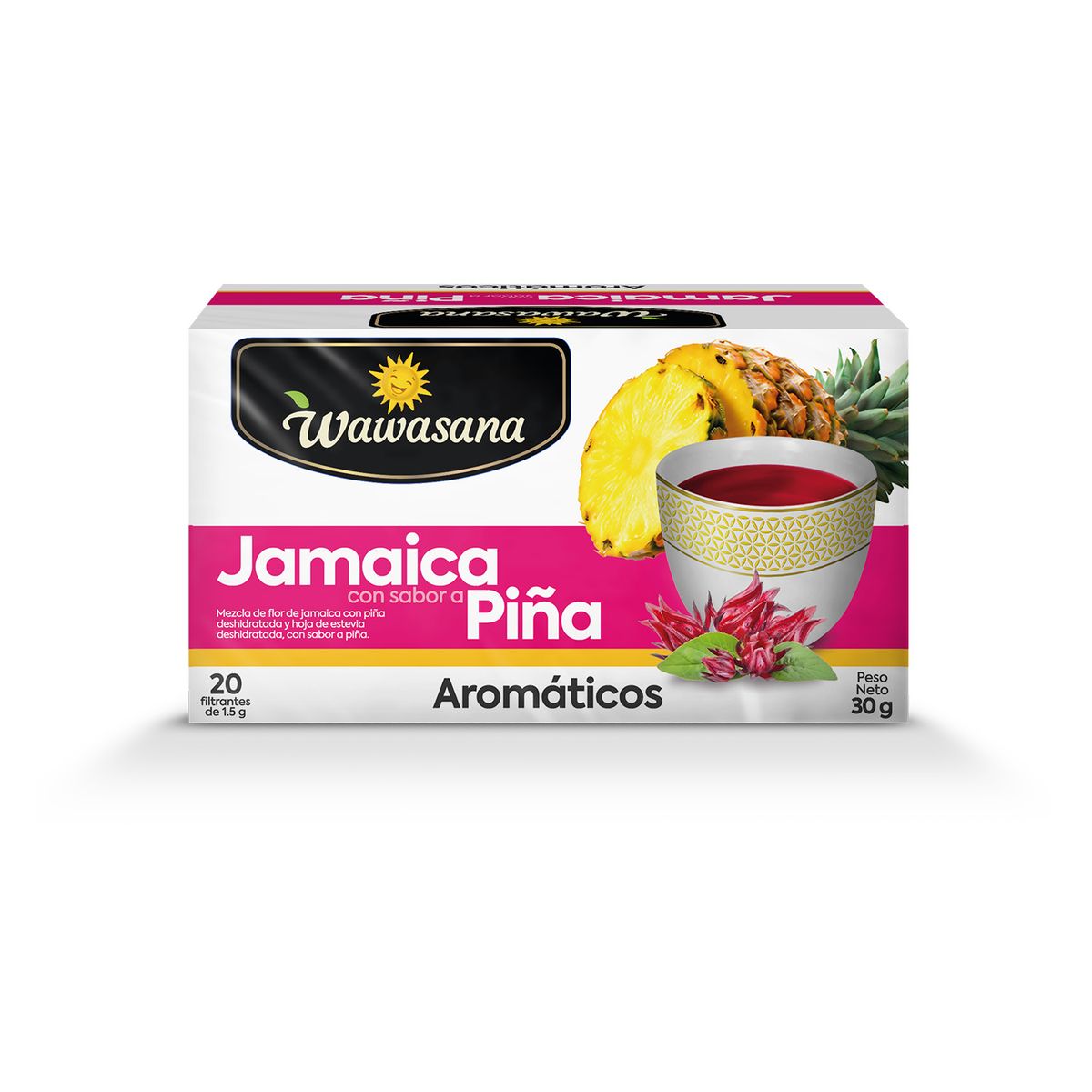 WAWASANA - Infusión Jamaica y Piña Wawasana Caja 20 Sobres