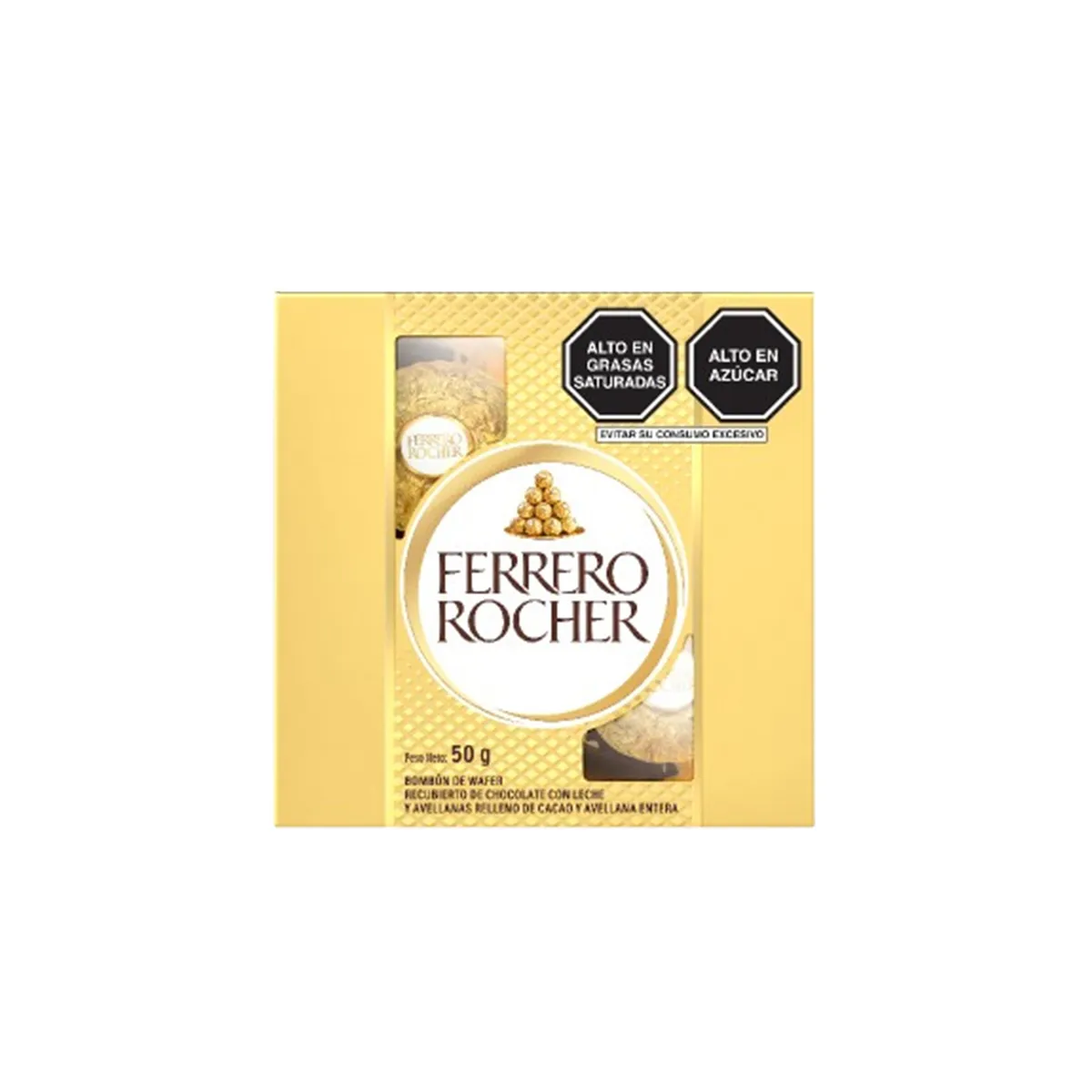 FERRERO - Bombones Ferrero Rocher Caja 50 g