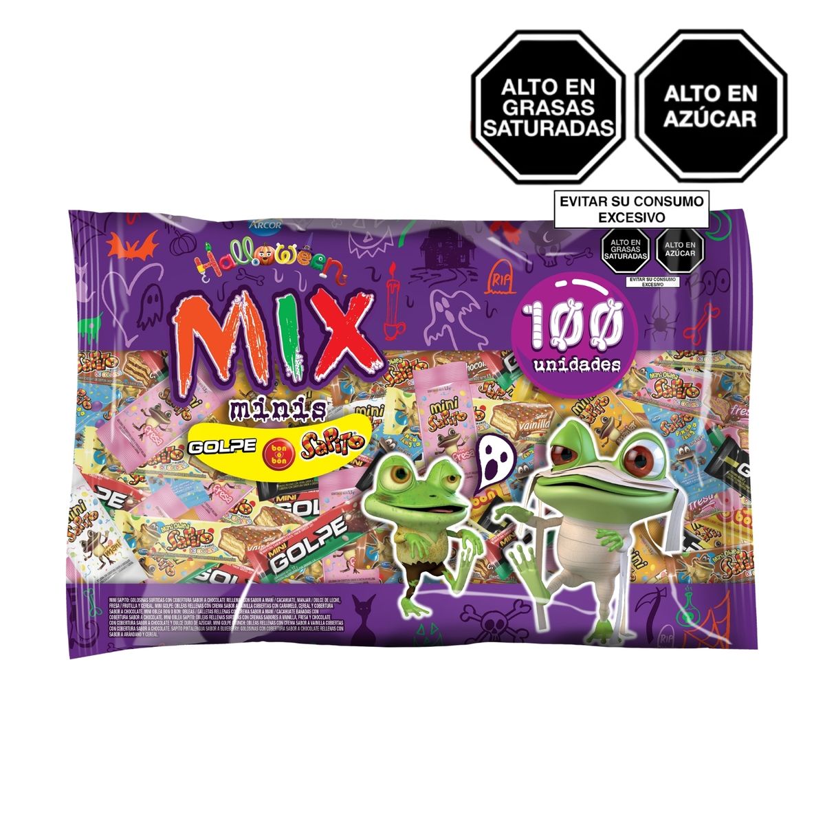 ARCOR - Golosinas Arcor Halloween Mix Minis Bolsa 861 g