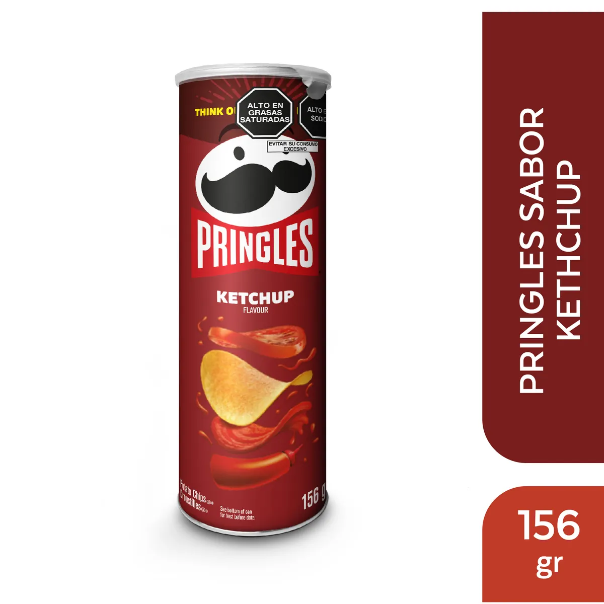 PRINGLES - Papas Pringles Sabor Ketchup Lata 156 g