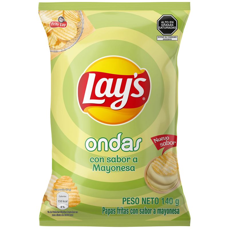 LAYS - Papas Lays Sabor Mayonesa Bolsa 140 g