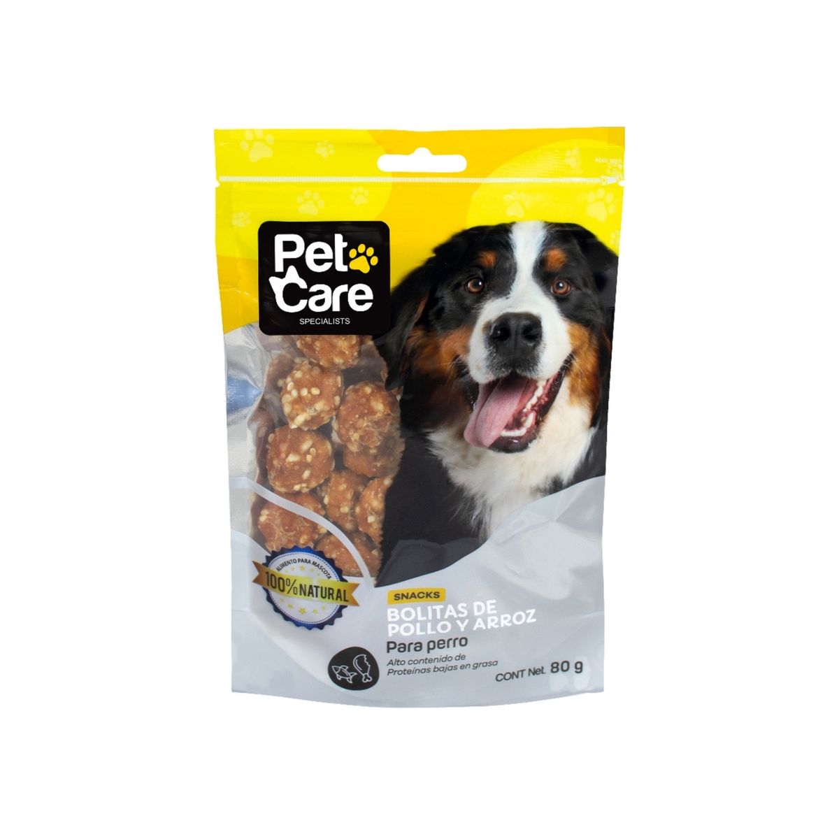 PET CARE - Snack Perros Pet Care Bolitas Pollo y Arroz Doypack 80 g