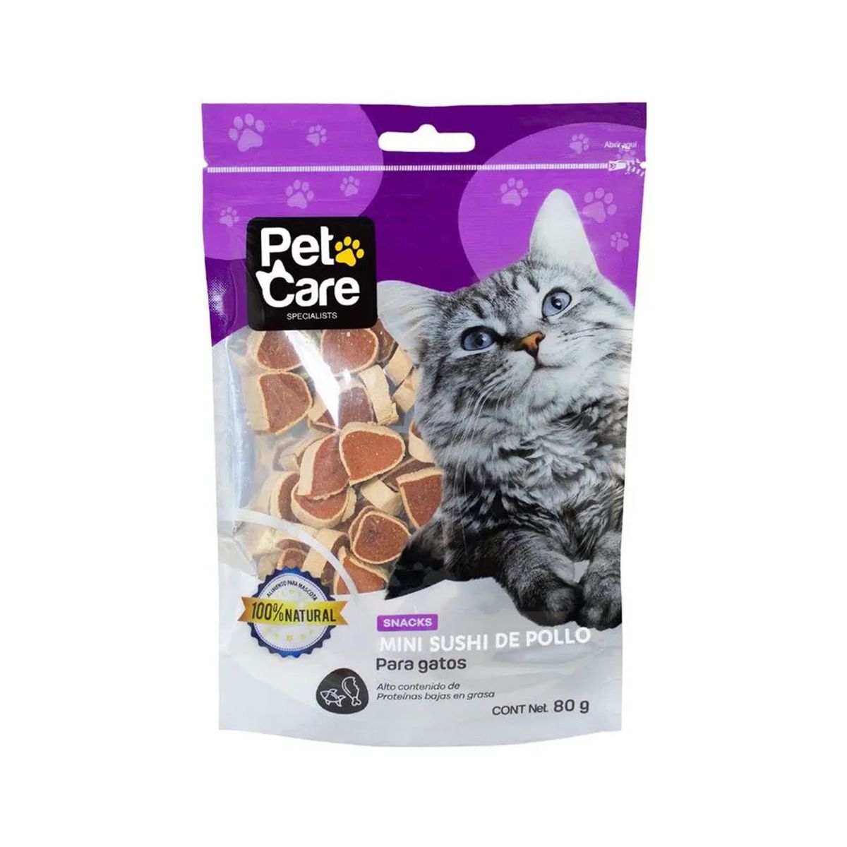 PET CARE - Snack Gatos Pet Care Mini Sushi de Pollo Doypack 80 g