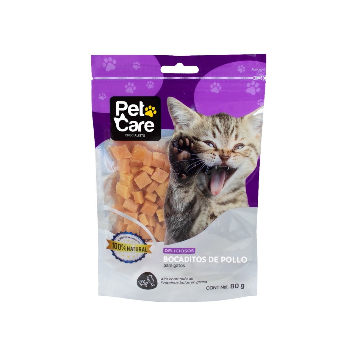 PET CARE - Snack Gatos Pet Care Bocaditos de Pollo Doypack 80 g