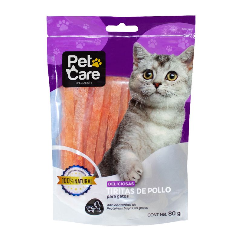 PETCARE - TIRITAS POLLO GATO PETCARE X80G