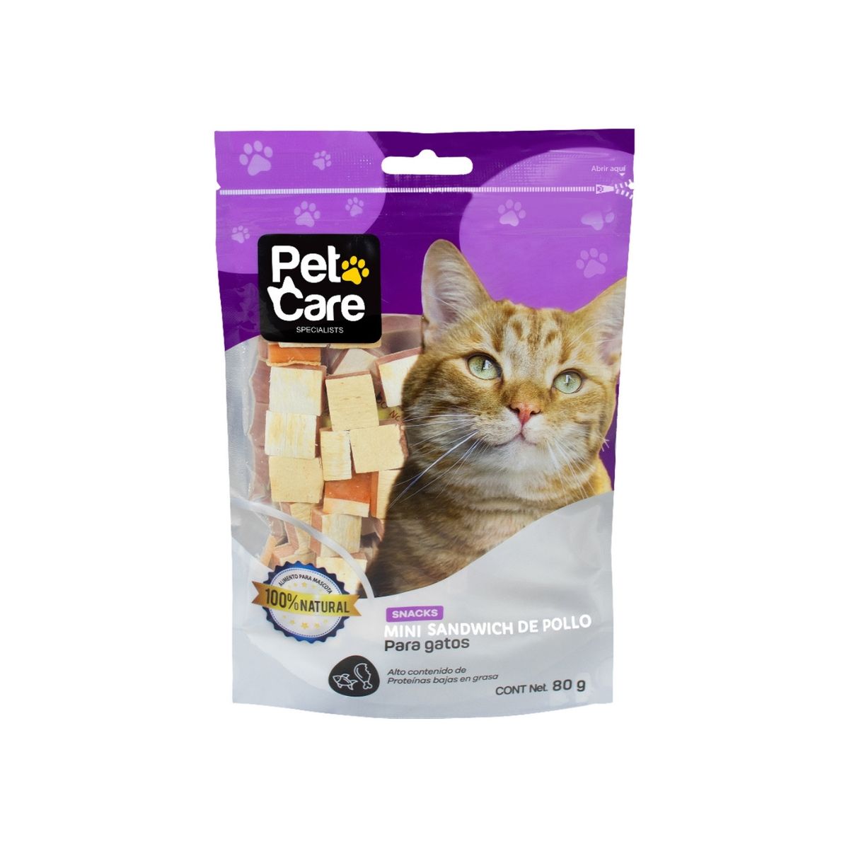 PET CARE - Snack Gatos Pet Care Sandwich Pollo Doypack 80 g
