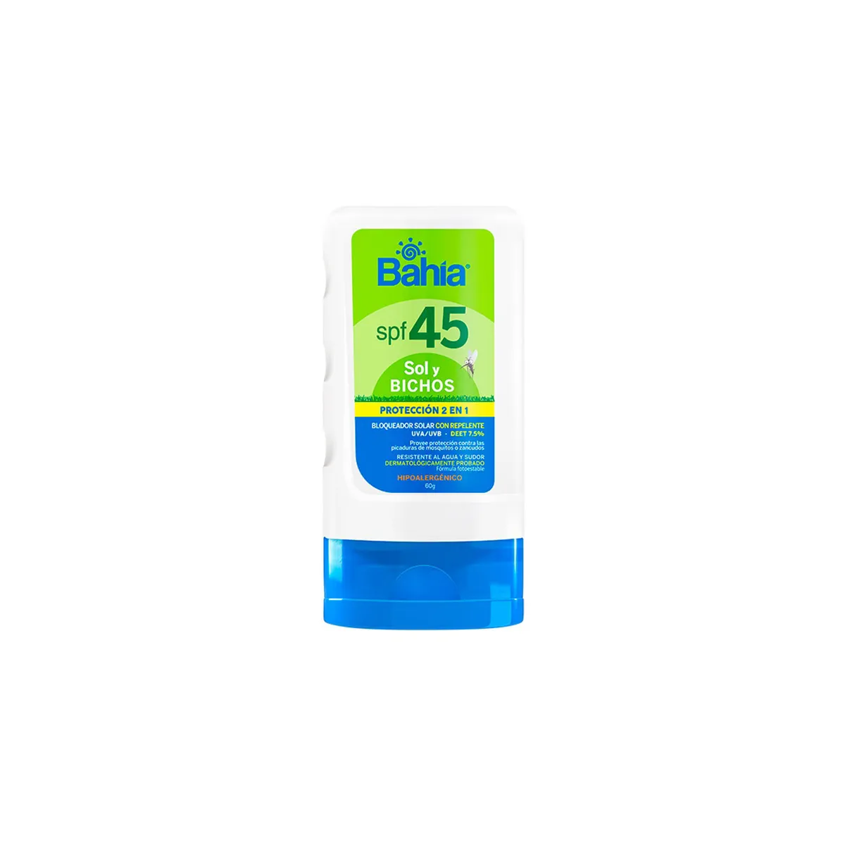 BAHIA - Bloqueador Solar con Repelente Bahía Sol y Bichos SPF45 Envase 60 g