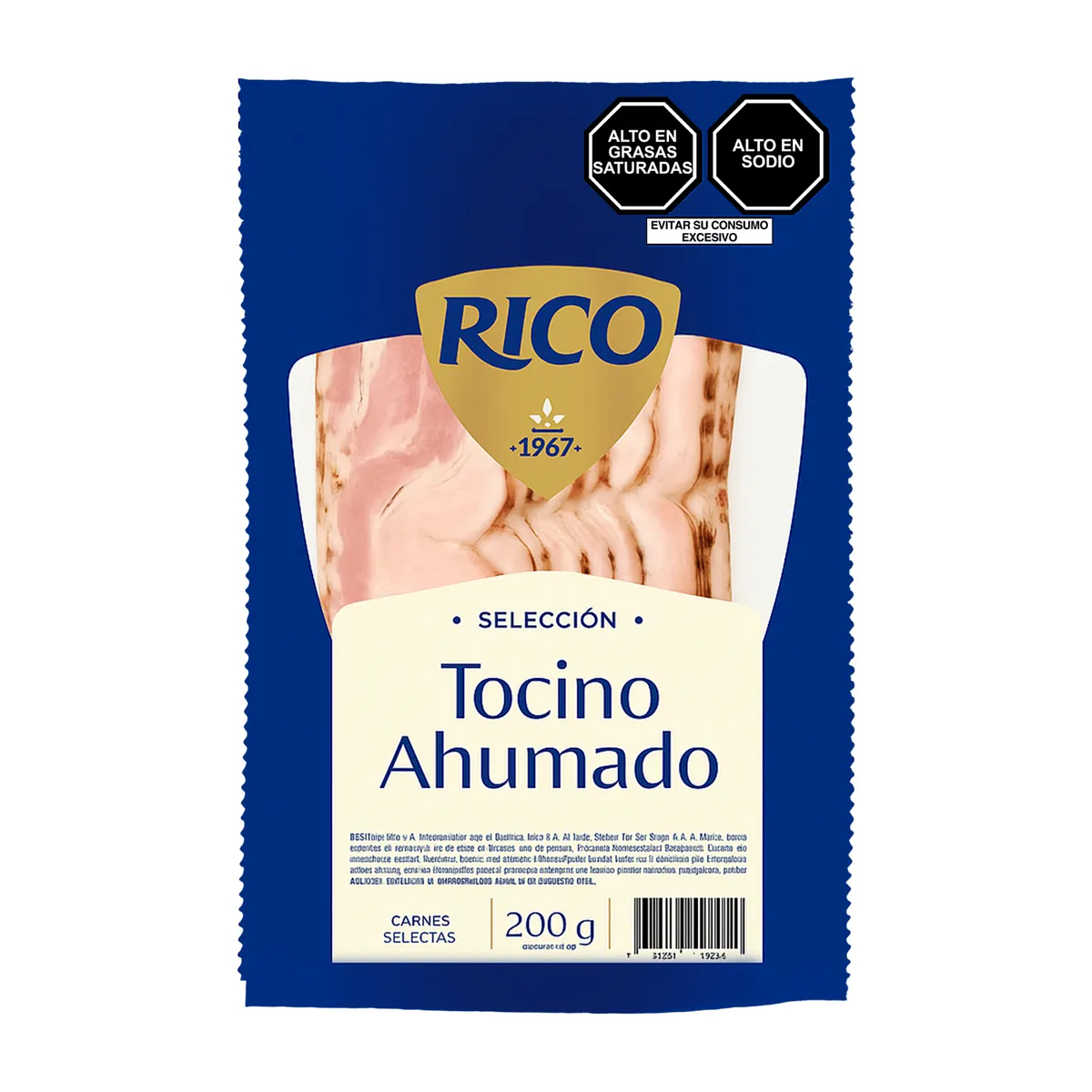 RICO - Tocino Ahumado Selección Rico Empaque 200 g