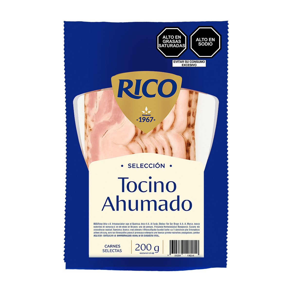 RICO - Tocino Ahumado Selección Rico Empaque 100 g