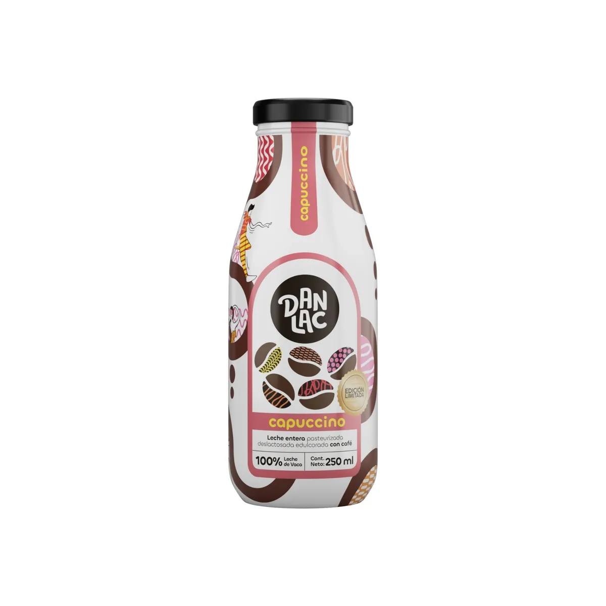 DANLAC - Bebida Capuccino Danlac Deslactosado Botella 250 mL