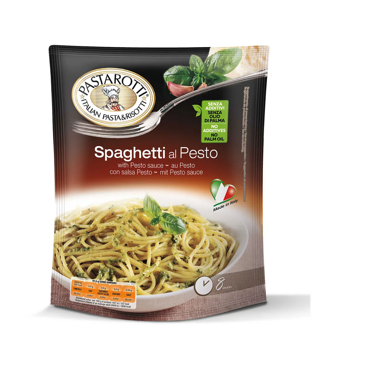 PASTAROTTI - Pasta Tipo Spaghetti Sabor Salsa Pesto Pastarotti 175 g