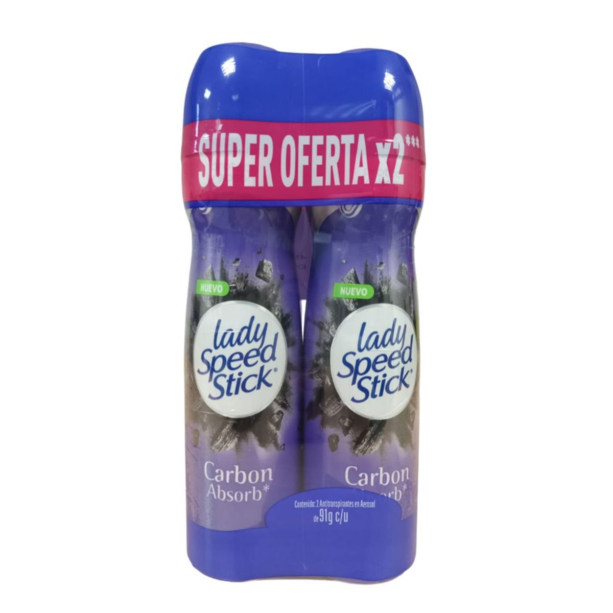 LADY SPEED STICK - Antitranspirante en Spray Lady Speed Stick Carbon Empaque 2 Und