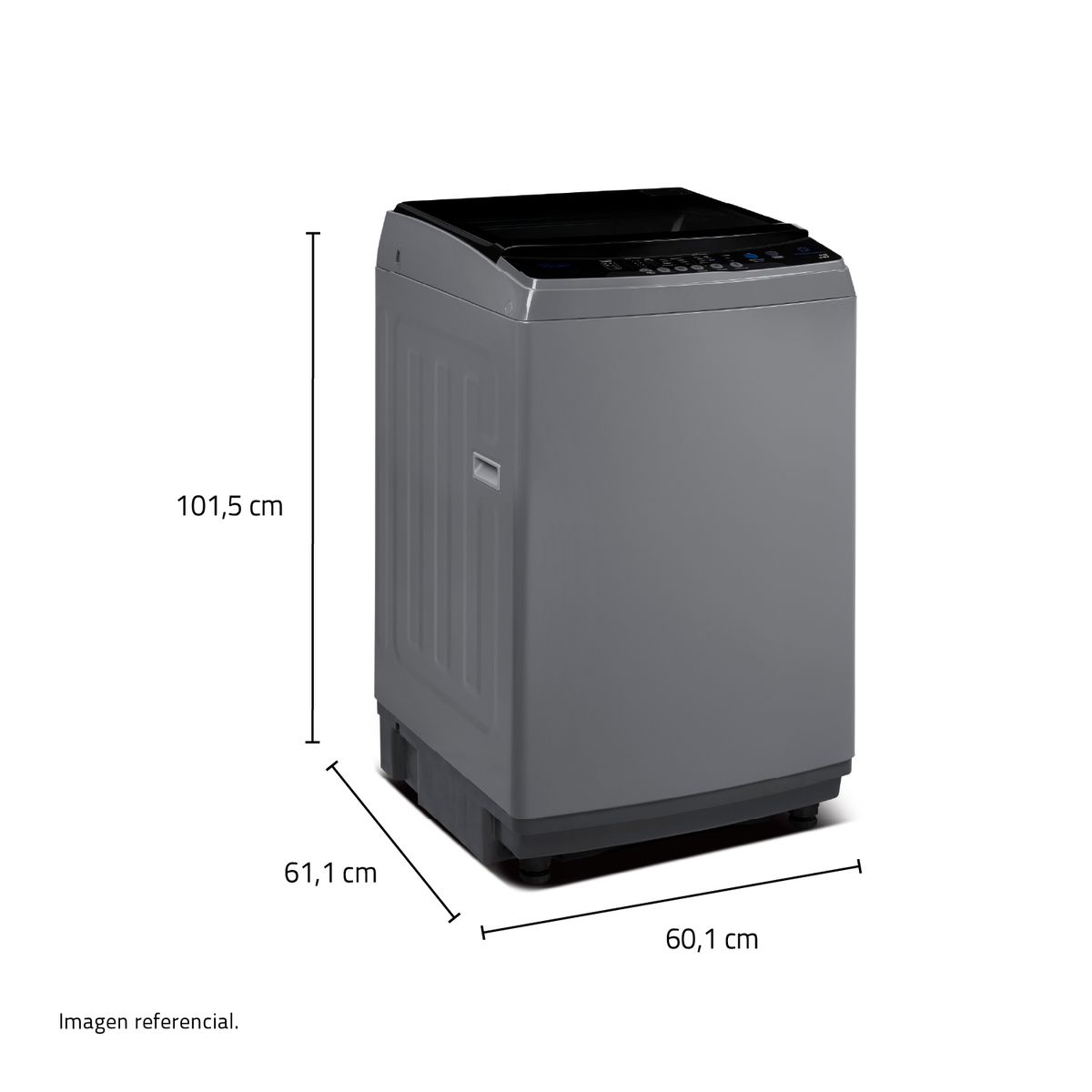 INDURAMA - Lavadora 16 Kg Carga Superior LRI-16DGR Gris Oscuro