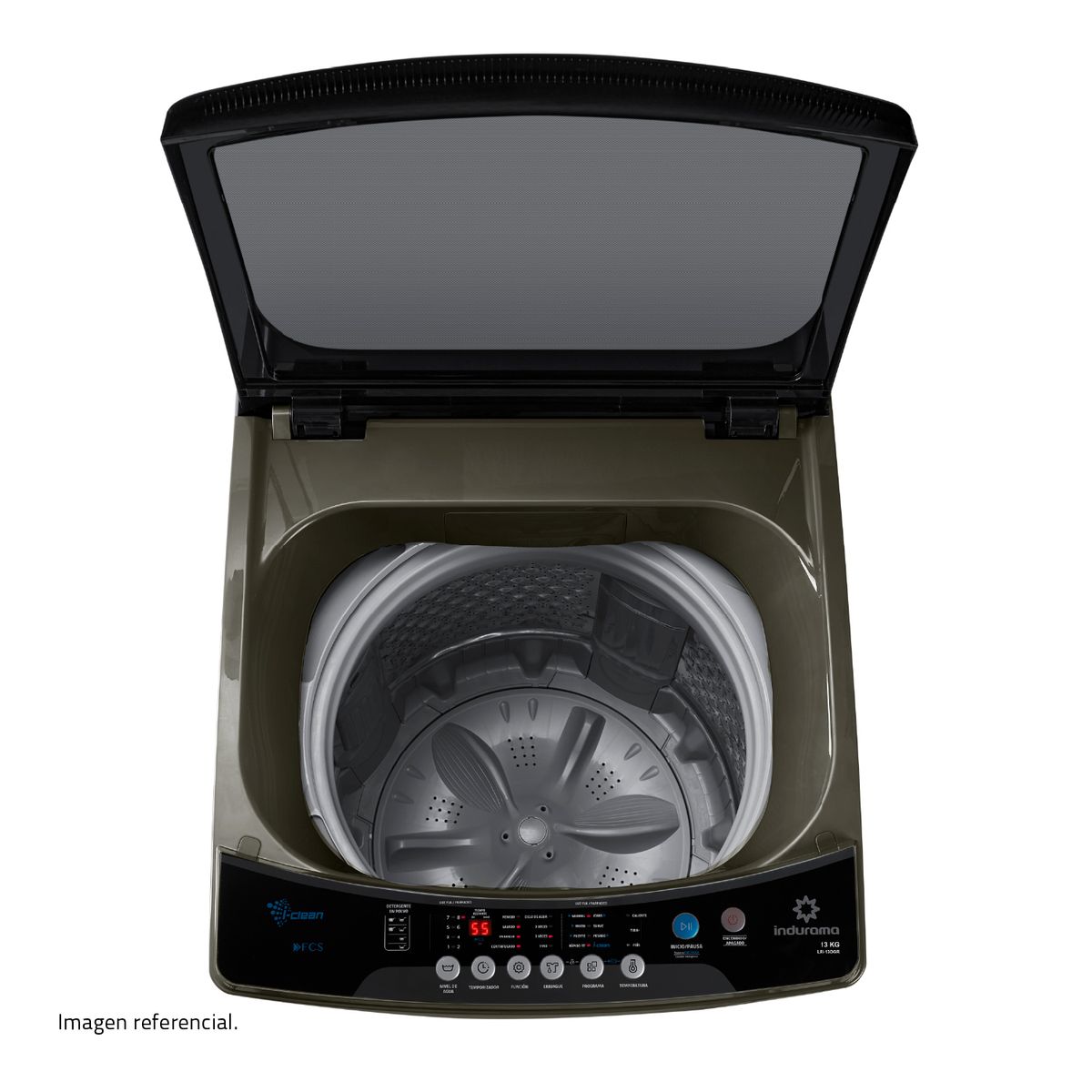 INDURAMA - Lavadora 16 Kg Carga Superior LRI-16DTN Titanio