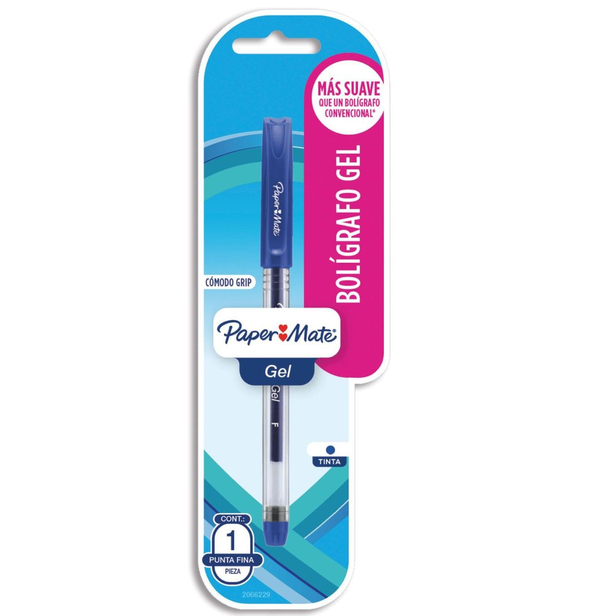PAPER MATE - Lapicero Paper Mate Gel Azul Con Grip
