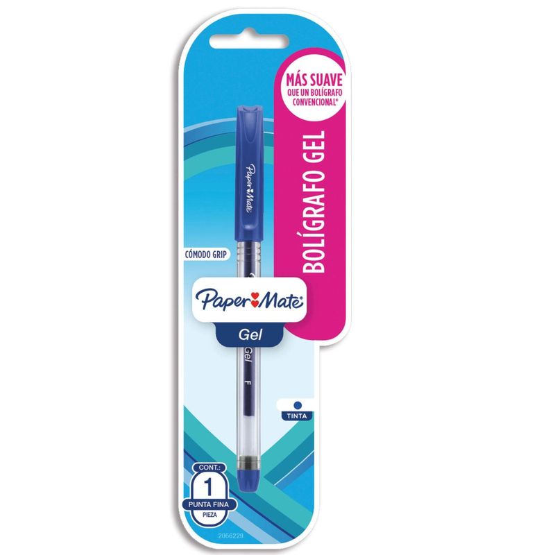 PAPER MATE - Lapicero Paper Mate Gel Azul con Grip