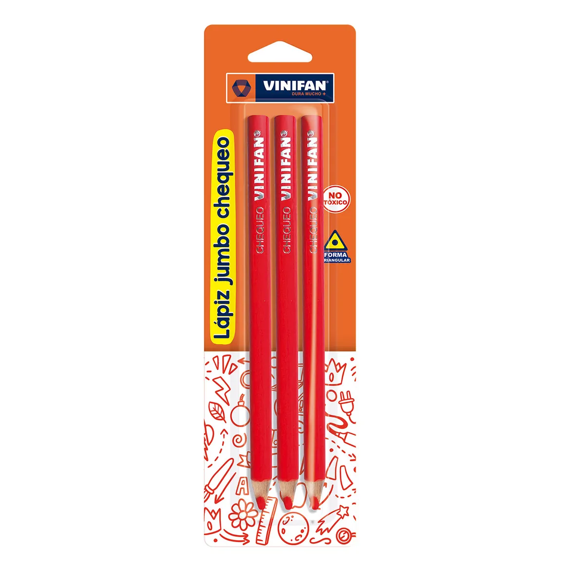 VINIFAN - Lápiz Vinifan Jumbo Chequeo Blíster 3