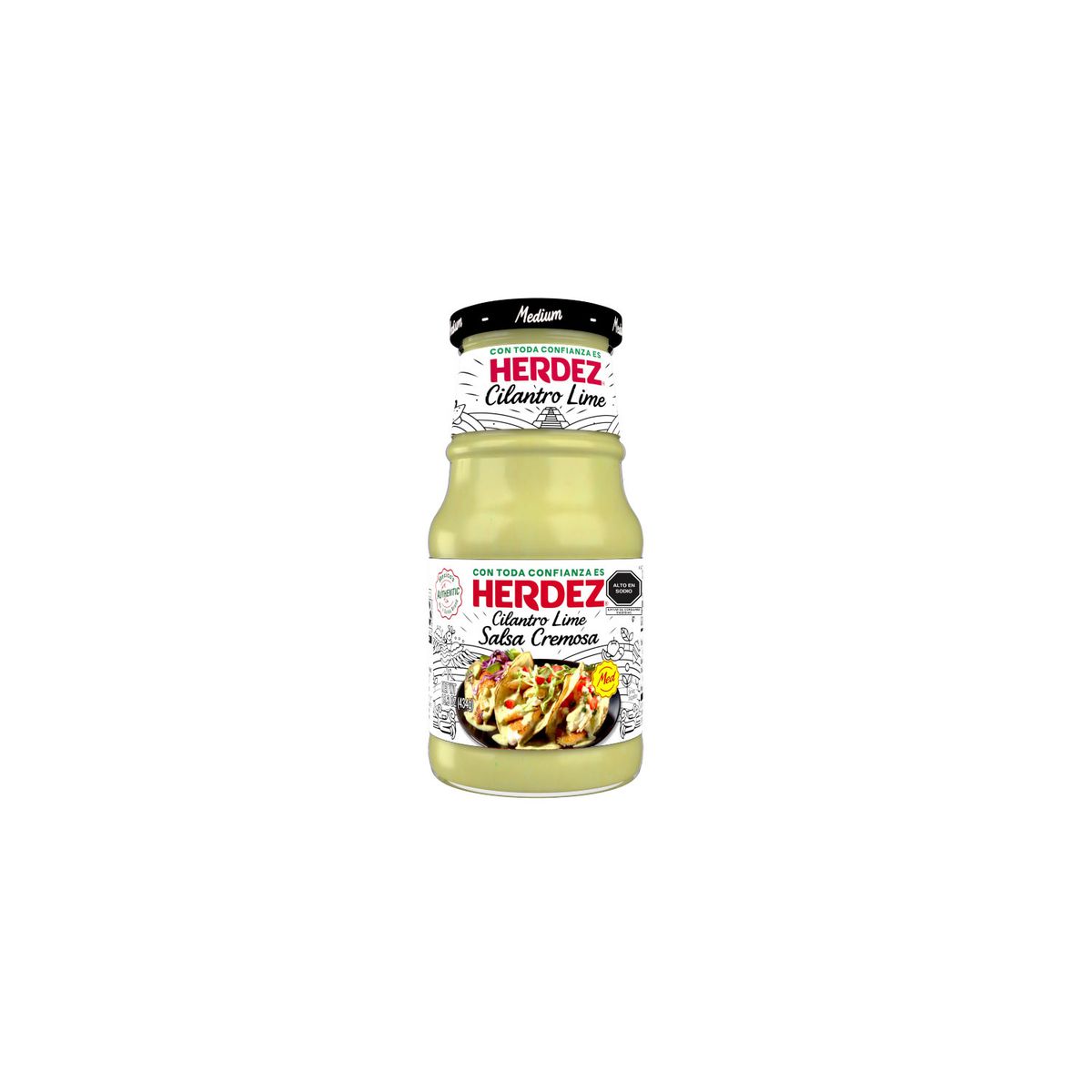  - Salsa Cremosa Cilantro Lime Herdez Envase 434 g
