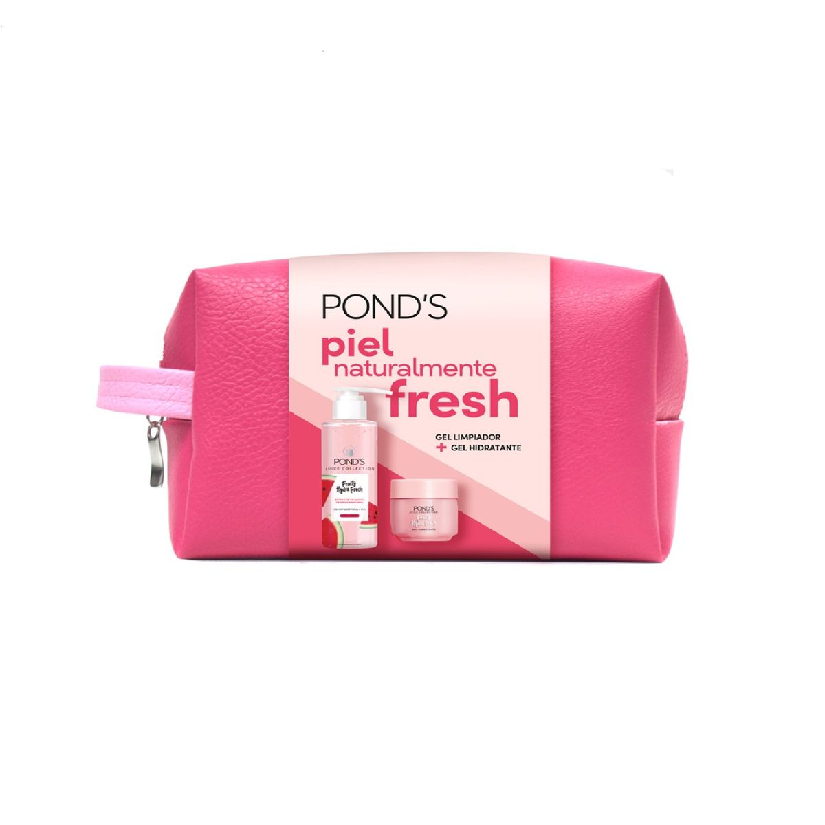 PONDS - Pack Ponds Fruity Fresh Sandia Limpiador 200 mL + Gel 11 g + Neceser