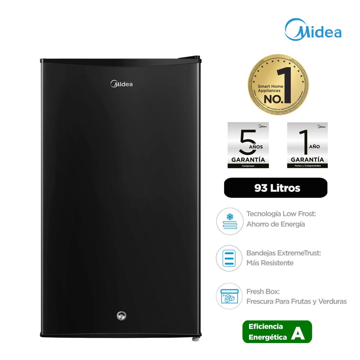 MIDEA - Frigobar 1Pta 93L Negro Mdrd142Fgr30Pe