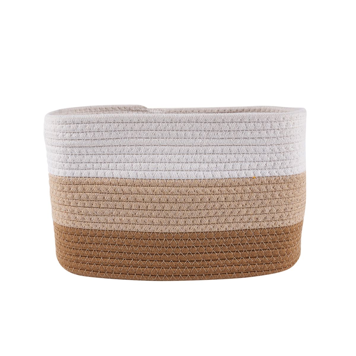 Casa Joven - Cesto Tejido Rectangular Tricolor