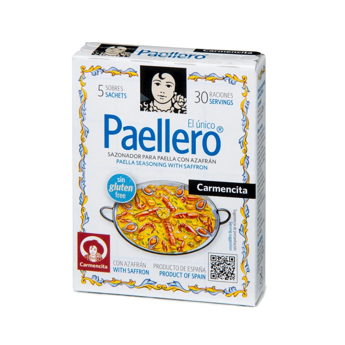 CARMENCITA - Sazonador Paellero con Azafrán Caja 5 Sobres