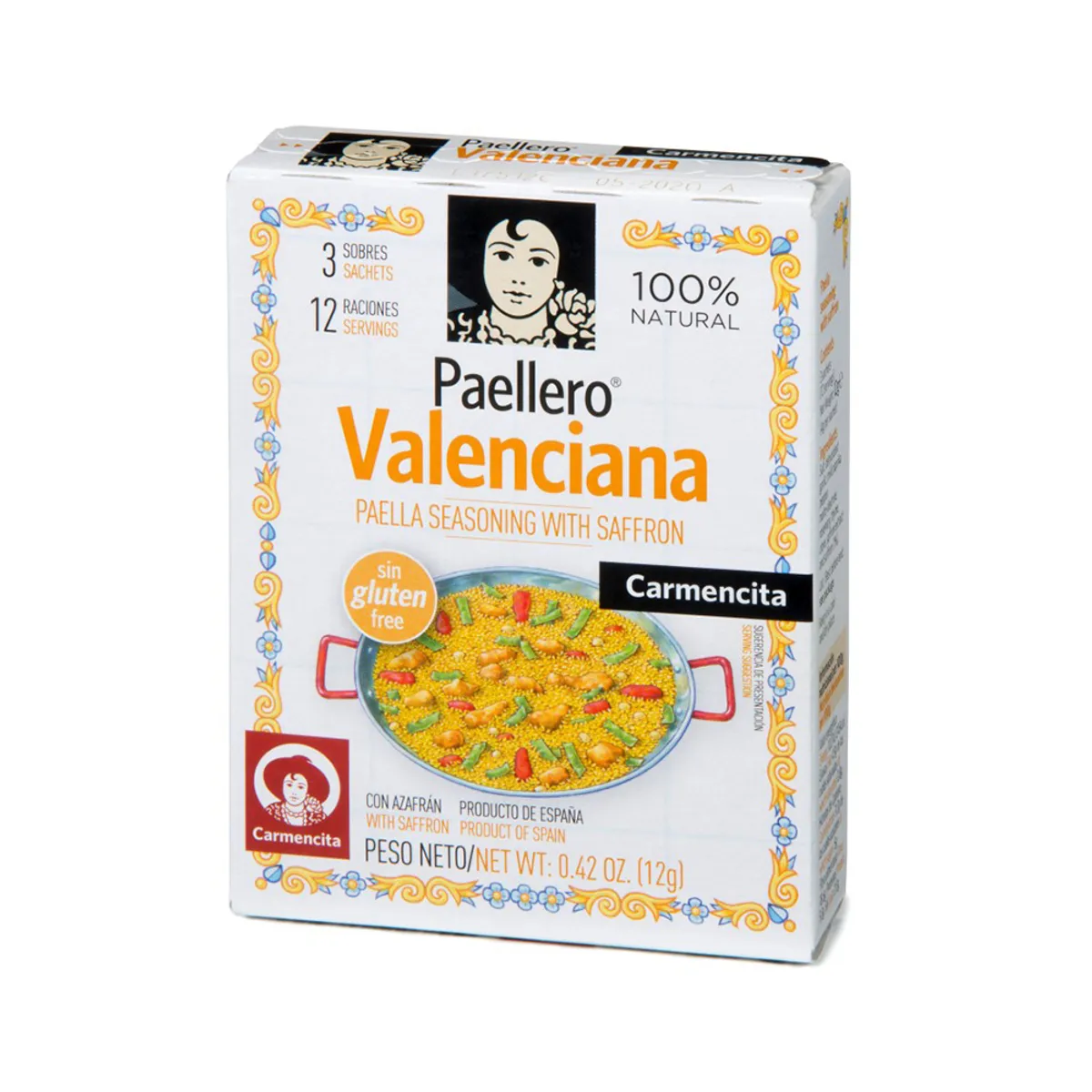 CARMENCITA - Sazonador Paellero Valenciana Caja 3 Sobres
