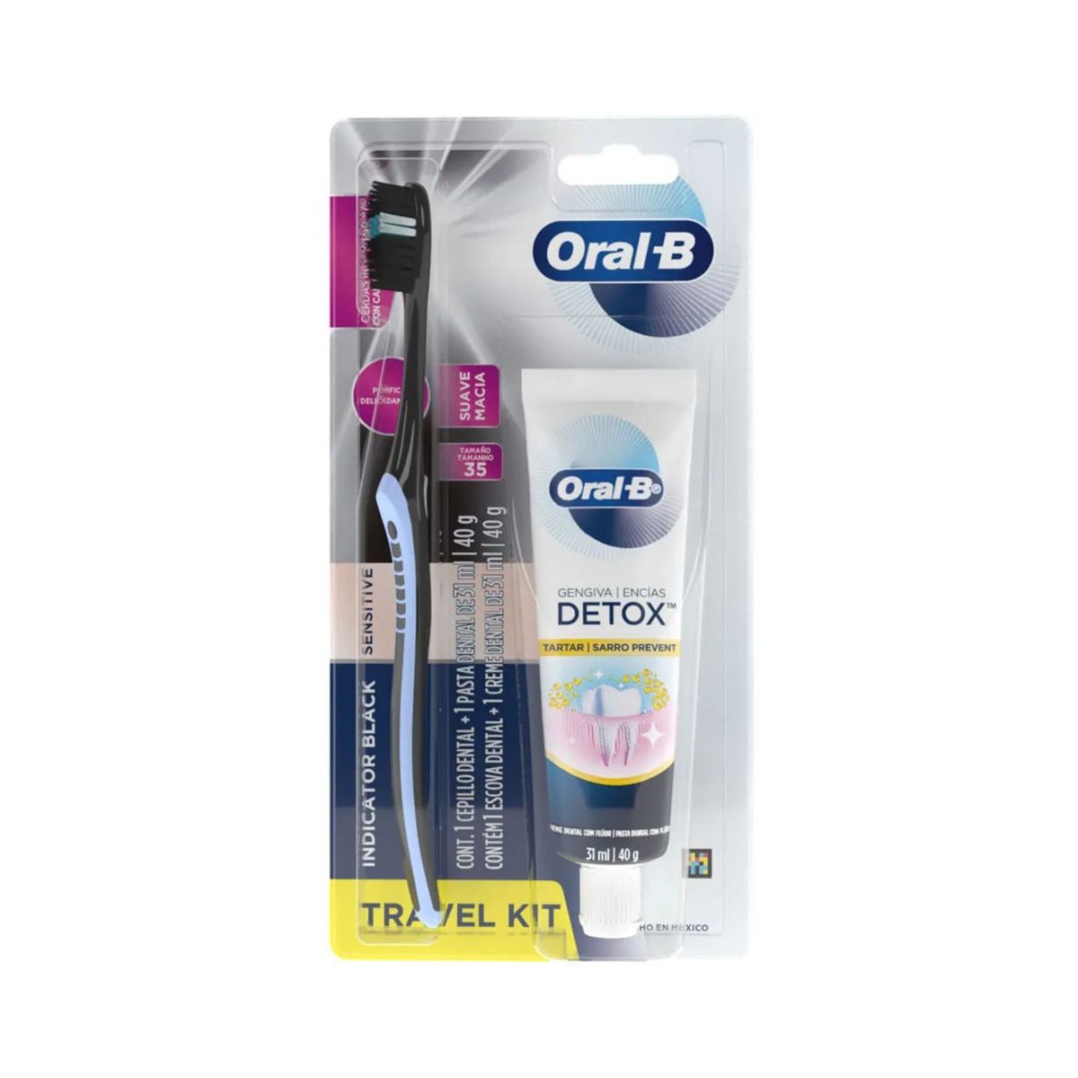 ORAL B - Kit de Viaje Oral B Cepillo Dental Suave + Crema Dental 31 mL