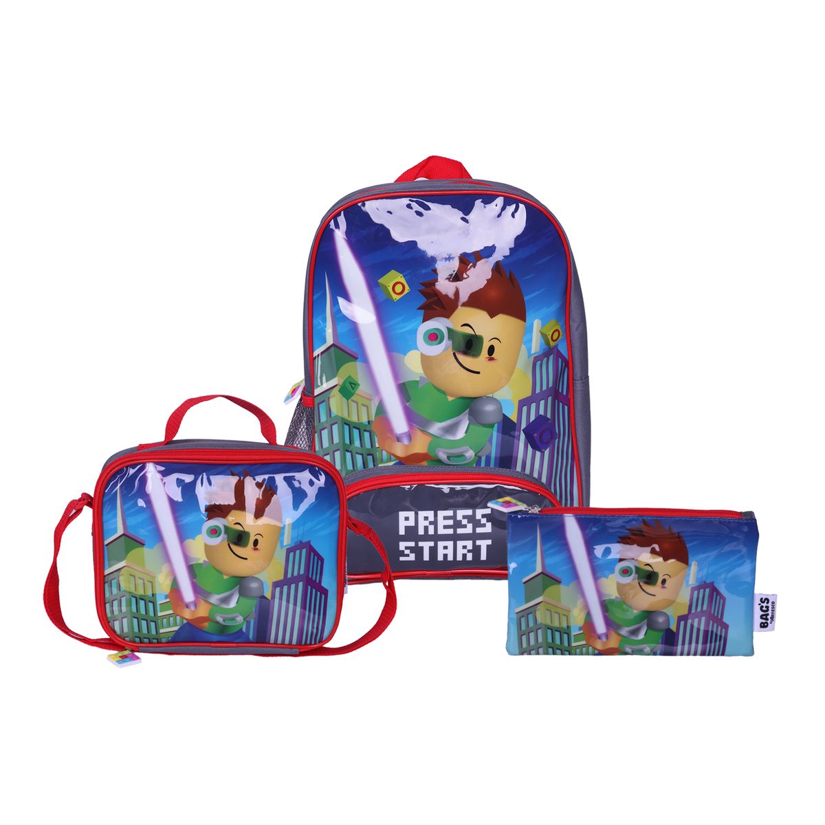 ARTESCO - MOCHILA PROM+LONCH +CARTUCHERA ROBLOX PR