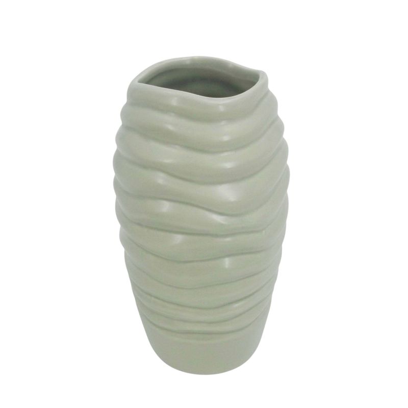  - Maceta Cerámica Textura 18Cm Gris