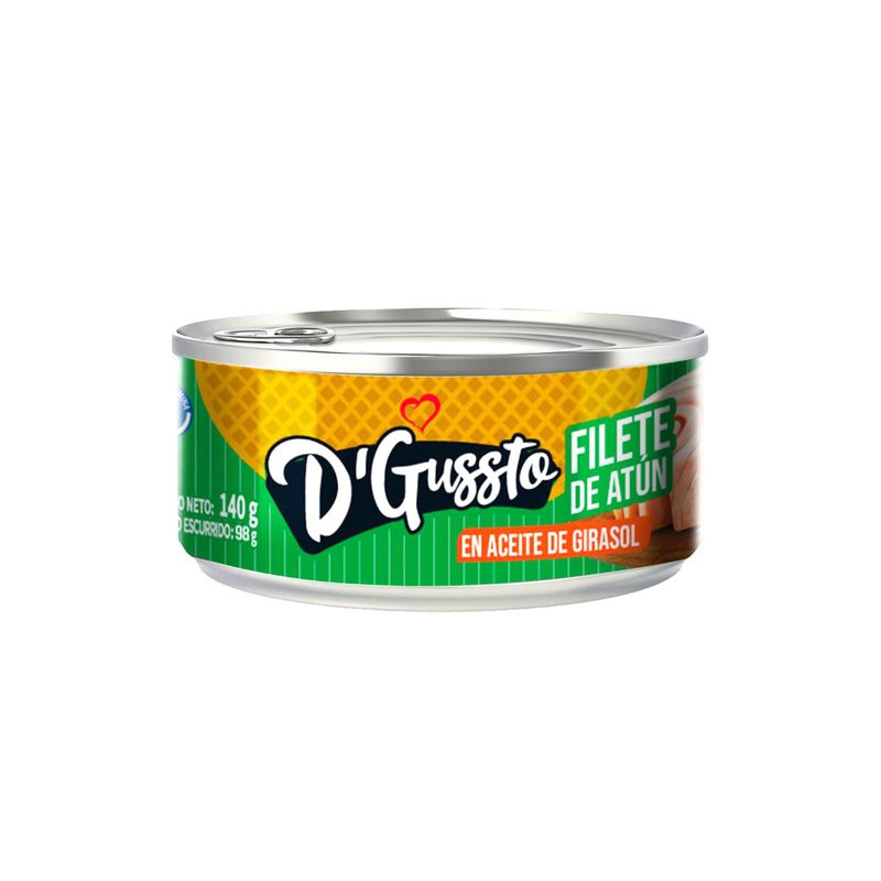 D GUSSTO - Filete de Atún D Gussto en Aceite de Girasol Lata 140 g