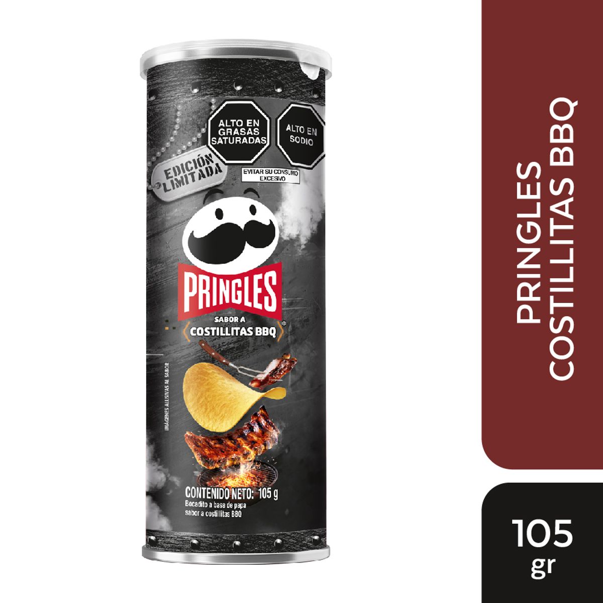 PRINGLES - Papas Pringles Costillitas BBQ Envase 105 g