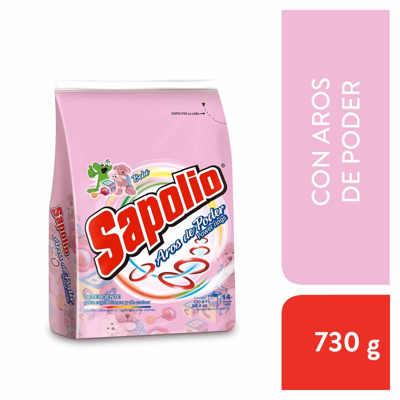 SAPOLIO - Detergente Sapolio Polvo Aros Poder Bebé Bolsa 730 g