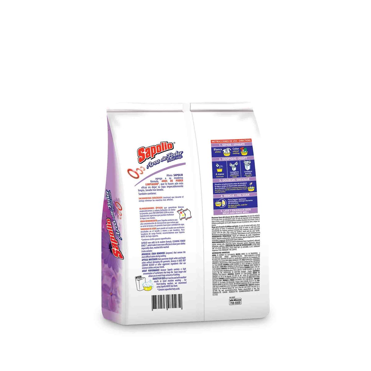 SAPOLIO - Detergente en Polvo Sapolio Floral Bolsa 730 g