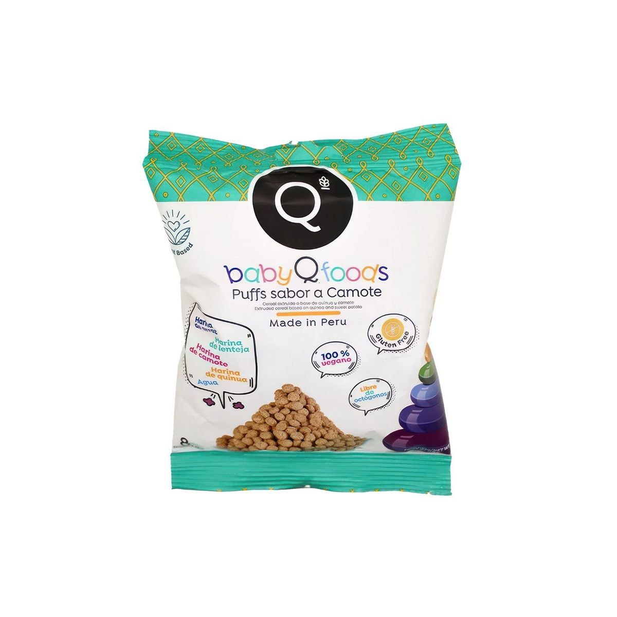 QFOODS - Puff Qfoods Sabor Camote Bolsa 25 g
