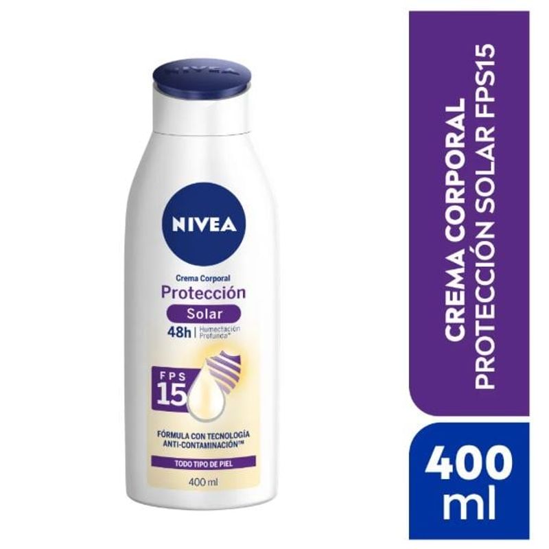 NIVEA - Crema Corporal Nivea Protección Sola Fps15 Envase 400 mL