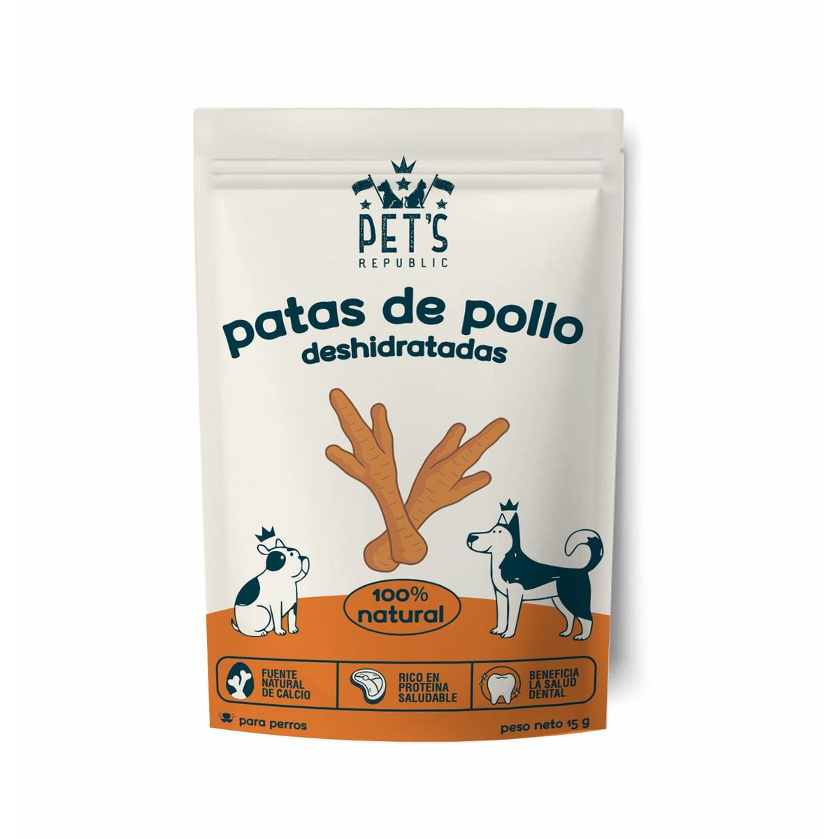 PETS REPUBLIC - Snack para Perro Pets Republic Patas de Pollo Doypack 15 g