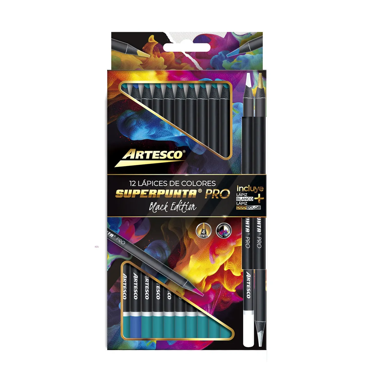 ARTESCO - Colores Artesco Superpunta Pro Empaque 12 Und + Lápices Dúo Y Blanco
