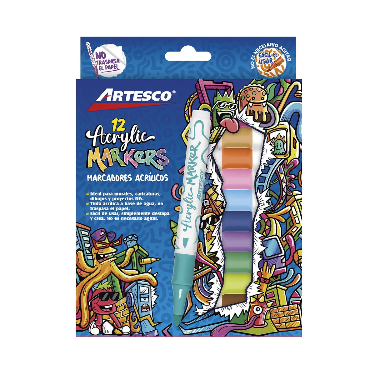 ARTESCO - Plumones Artesco Acrílicos Empaque 12 Und