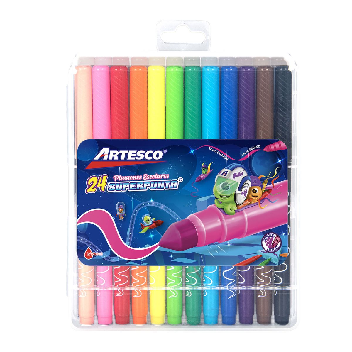 ARTESCO - Plumones Artesco Superpunta 45 Empaque 24 Und