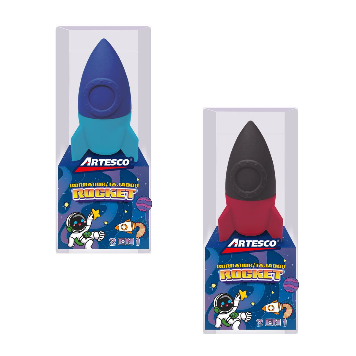 ARTESCO - Borrador + Tajador Artesco Diseño Rocket