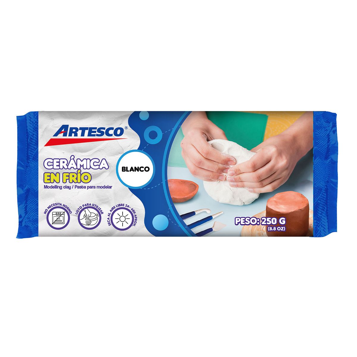 ARTESCO - Cerámica En Frío Artesco En Barra Color Blanco Envase 250 g