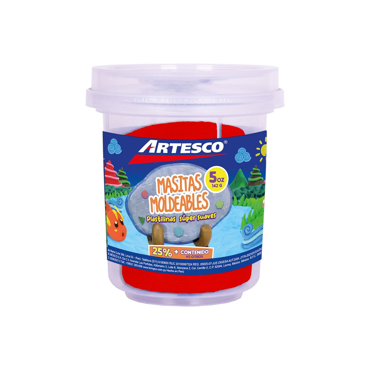 ARTESCO - Masita Blanda Artesco Color Rojo Envase 142 g
