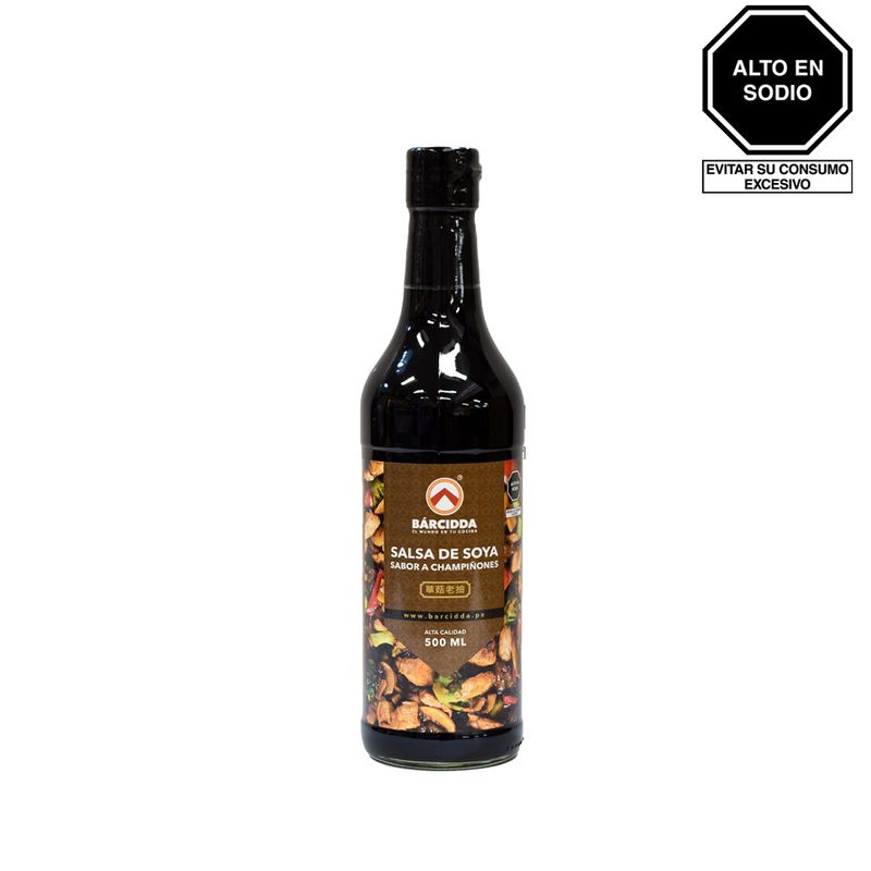 BARCIDDA - Salsa de Soya Champi Barcidda Botella 500 mL