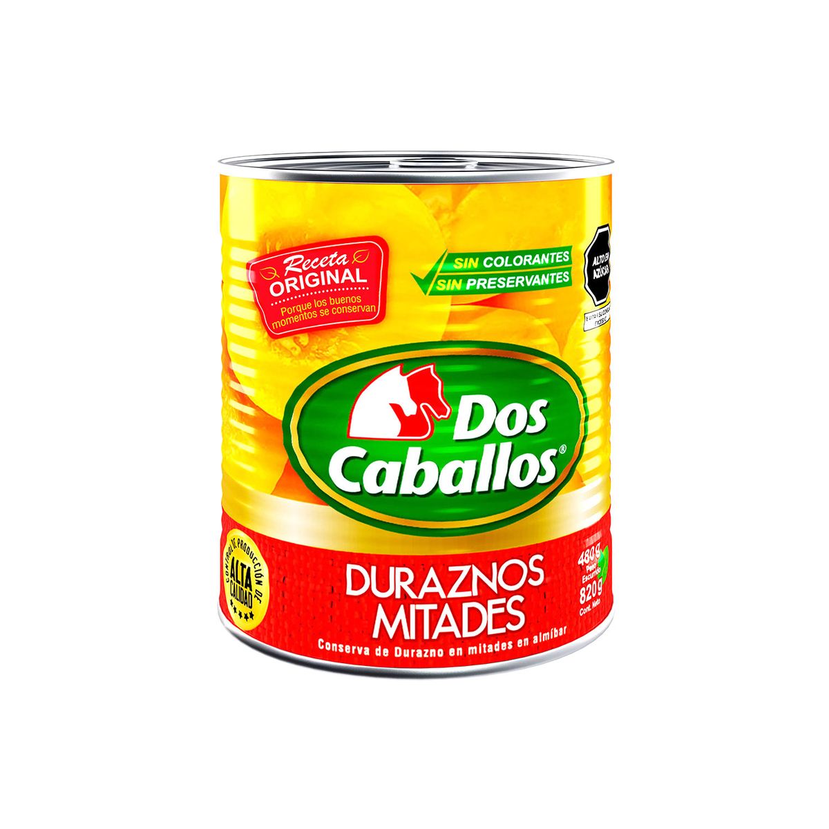 DOS CABALLOS - Duraznos Dos Caballos Lata 820 g
