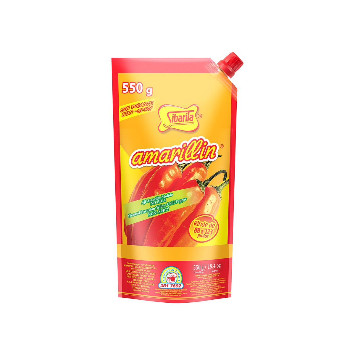 SIBARITA - Ají Amarillo en Pasta Amarillin Sibarita Doypack 550 g