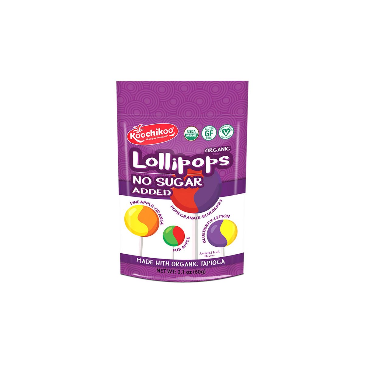 KOOCHIKOO - Lollipops Organic Koochikoo Bolsa 60 g